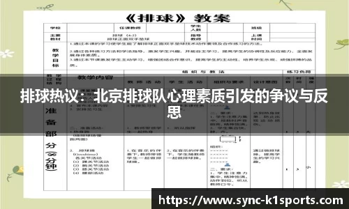 排球热议：北京排球队心理素质引发的争议与反思